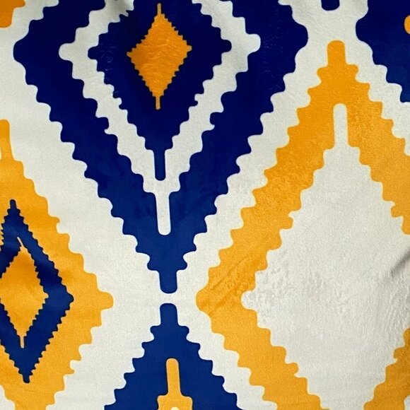 4 Piece Velour Yellow White Blue Color Modern Graffic Design Case Covers - Picture 7 of 9